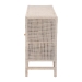 bali & pari Vivan Natural Rattan Storage Cabinet - 3-Drawer Handwoven Wicker Accent Cabinet with Interior Shelving and Elevated Base, French Grey - BSOVivan-SV2089-French Grey-Rattan-Cabinet