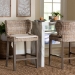 bali & pari Niesha Kubu Rattan Counter Stool with Cushion - Handwoven Wicker Accent Stool with Flared Arms Design for Kitchen Island - BSOMD-39928-Luca Grey/NT Rattan-Cushion-CS