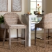 bali & pari Lara Kubu Rattan Counter Stool with Cushion - Handwoven Wicker Accent Stool with Wingback Design for Kitchen Island - BSOMD-39929-Dirgahayu Grey/NT Rattan-Cushion-CS