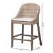 bali & pari Lara Kubu Rattan Counter Stool with Cushion - Handwoven Wicker Accent Stool with Wingback Design for Kitchen Island - BSOMD-39929-Dirgahayu Grey/NT Rattan-Cushion-CS