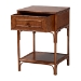 bali & pari Basile Marbled Tortoise Natural Rattan End Table - Handwoven Wicker Accent Table with Geometric Overlay Drawer and Open Shelf for Living Room - BSOWS220-Rattan/Tortoise-Side Table