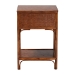 bali & pari Basile Marbled Tortoise Natural Rattan End Table - Handwoven Wicker Accent Table with Geometric Overlay Drawer and Open Shelf for Living Room - BSOWS220-Rattan/Tortoise-Side Table