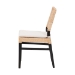 bali & pari Lesia Natural Rattan Dining Chair with Cushion - Handwoven Wicker Side Chair with Mahogany Wood Frame, Coastal Boho Style Seating for Kitchen or Dining Room, Espresso Brown - BSOLesia-MDN-Dark Brown-Cushion-DC