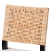 bali & pari Lesia Natural Rattan Dining Chair with Cushion - Handwoven Wicker Side Chair with Mahogany Wood Frame, Coastal Boho Style Seating for Kitchen or Dining Room, Espresso Brown - BSOLesia-MDN-Dark Brown-Cushion-DC