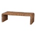 bali & pari Alda Handwoven Seagrass Coffee Table - Rustic Wicker Waterfall Accent Table for Living Room or Sunroom