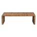 bali & pari Alda Handwoven Seagrass Coffee Table - Rustic Wicker Waterfall Accent Table for Living Room or Sunroom - BSOAlda-Light Honey Rattan-Coffee Table