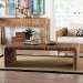 bali & pari Alda Handwoven Seagrass Coffee Table - Rustic Wicker Waterfall Accent Table for Living Room or Sunroom - BSOAlda-Light Honey Rattan-Coffee Table