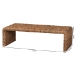 bali & pari Alda Handwoven Seagrass Coffee Table - Rustic Wicker Waterfall Accent Table for Living Room or Sunroom - BSOAlda-Light Honey Rattan-Coffee Table
