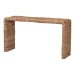 bali & pari Alda Handwoven Seagrass Console Table - Rustic Wicker Waterfall Accent Table for Living Room, Hallway, or Entryway
