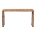 bali & pari Alda Handwoven Seagrass Console Table - Rustic Wicker Waterfall Accent Table for Living Room, Hallway, or Entryway - BSOAlda-Light Honey Rattan-Console Table