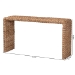 bali & pari Alda Handwoven Seagrass Console Table - Rustic Wicker Waterfall Accent Table for Living Room, Hallway, or Entryway - BSOAlda-Light Honey Rattan-Console Table