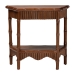 bali & pari Alessa Mahogany Wood Console Table - Fluted Wood Accent Table with Bamboo Motif and Two-Tier Display for Living Room, Entryway, or Hallway, 32 in. - BSOAlessa-Light Brown Wooden-32in-Console Table