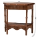bali & pari Alessa Mahogany Wood Console Table - Fluted Wood Accent Table with Bamboo Motif and Two-Tier Display for Living Room, Entryway, or Hallway, 32 in. - BSOAlessa-Light Brown Wooden-32in-Console Table