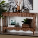 bali & pari Alessa Mahogany Wood Console Table - Fluted Wood Accent Table with Bamboo Motif and Two-Tier Display for Living Room, Entryway, or Hallway, 54 in. - BSOAlessa-Light Brown Wooden-54in-Console Table