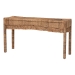 bali & pari Fiona Handwoven Seagrass Console Table - Coastal Boho Accent Table with Fringe Detailing for Living Room, Entryway, or Hallway