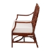 bali & pari Aella Marbled Tortoise Natural Rattan Loveseat Bench with Cushion - Handcrafted Boho Style Settee with Open Back and Curved Arms for Living Room, Entryway or Sunroom - BSOAmadea-Tortoise/Rattan-Cushion-Sofa