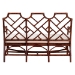 bali & pari Aella Marbled Tortoise Natural Rattan Loveseat Bench with Cushion - Handcrafted Boho Style Settee with Open Back and Curved Arms for Living Room, Entryway or Sunroom - BSOAmadea-Tortoise/Rattan-Cushion-Sofa