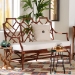 bali & pari Aella Marbled Tortoise Natural Rattan Loveseat Bench with Cushion - Handcrafted Boho Style Settee with Open Back and Curved Arms for Living Room, Entryway or Sunroom - BSOAmadea-Tortoise/Rattan-Cushion-Sofa