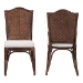 bali & pari Mahdis Natural Rattan 2-Piece Dining Chair Set with Cushion - Handwoven Wicker Accent Chair with Woven Chevron Back for Kitchen or Dining Room - BSOWS231-Coffee Bean/Rattan-Cushion-DC