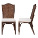 bali & pari Mahdis Natural Rattan 2-Piece Dining Chair Set with Cushion - Handwoven Wicker Accent Chair with Woven Chevron Back for Kitchen or Dining Room - BSOWS231-Coffee Bean/Rattan-Cushion-DC