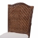 bali & pari Mahdis Natural Rattan 2-Piece Dining Chair Set with Cushion - Handwoven Wicker Accent Chair with Woven Chevron Back for Kitchen or Dining Room - BSOWS231-Coffee Bean/Rattan-Cushion-DC