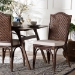 bali & pari Mahdis Natural Rattan 2-Piece Dining Chair Set with Cushion - Handwoven Wicker Accent Chair with Woven Chevron Back for Kitchen or Dining Room - BSOWS231-Coffee Bean/Rattan-Cushion-DC