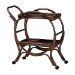 bali & pari Selah Natural Rattan Kitchen Cart - Handwoven Wicker 2-Tier Mobile Serving Cart with Tray Top