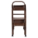 bali & pari Selah Natural Rattan Kitchen Cart - Handwoven Wicker 2-Tier Mobile Serving Cart with Tray Top - BSOWS233-Coffee Bean/Rattan-Cart