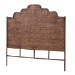 bali & pari Raphaela Natural Rattan Standalone Headboard - Handwoven Wicker Panel Headboard with Stepped Detailing, King