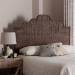 bali & pari Raphaela Natural Rattan Standalone Headboard - Handwoven Wicker Panel Headboard with Stepped Detailing, King - BSOWS238-Coffee Bean/Rattan-HB-King