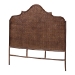 bali & pari Jaelle Natural Rattan Standalone Headboard - Handwoven Wicker Panel Headboard with Arch Top, King