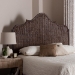 bali & pari Jaelle Natural Rattan Standalone Headboard - Handwoven Wicker Panel Headboard with Arch Top, King - BSOWS239-Coffee Bean/Rattan-HB-King