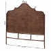 bali & pari Jaelle Natural Rattan Standalone Headboard - Handwoven Wicker Panel Headboard with Arch Top, King - BSOWS239-Coffee Bean/Rattan-HB-King