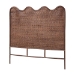 bali & pari Einya Natural Rattan Standalone Headboard - Handwoven Wicker Panel Headboard with Wavy Scalloped Top, King
