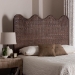 bali & pari Einya Natural Rattan Standalone Headboard - Handwoven Wicker Panel Headboard with Wavy Scalloped Top, King - BSOWS240-Coffee Bean/Rattan-HB-King