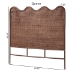bali & pari Einya Natural Rattan Standalone Headboard - Handwoven Wicker Panel Headboard with Wavy Scalloped Top, King - BSOWS240-Coffee Bean/Rattan-HB-King