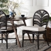bali & pari Niven Natural Rattan Dining Chair with Cushion - Handwoven Wicker Accent Chair with Banana Leaf Backrest Design for Kitchen or Dining Room - BSONiven-Rattan/Coffee Bean-Cushion-DC