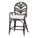 bali & pari Niven Natural Rattan Counter Stool with Cushion - Handwoven Wicker Accent Stool with Banana Leaf Backrest Design for Kitchen Island