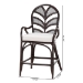 bali & pari Niven Natural Rattan Counter Stool with Cushion - Handwoven Wicker Accent Stool with Banana Leaf Backrest Design for Kitchen Island - BSONiven-Rattan/Coffee Bean-Cushion-CS