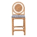 bali & pari Oberon Natural Rattan Counter Stool with Cushion - Handwoven Wicker Kitchen Island Seating with Sunburst Backrest - BSOOberon-Rattan/Light Honey-Cushion-CS