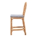 bali & pari Oberon Natural Rattan Counter Stool with Cushion - Handwoven Wicker Kitchen Island Seating with Sunburst Backrest - BSOOberon-Rattan/Light Honey-Cushion-CS