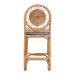 bali & pari Oberon Natural Rattan Counter Stool with Cushion - Handwoven Wicker Kitchen Island Seating with Sunburst Backrest - BSOOberon-Rattan/Light Honey-Cushion-CS