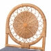 bali & pari Oberon Natural Rattan Counter Stool with Cushion - Handwoven Wicker Kitchen Island Seating with Sunburst Backrest - BSOOberon-Rattan/Light Honey-Cushion-CS