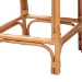 bali & pari Oberon Natural Rattan Counter Stool with Cushion - Handwoven Wicker Kitchen Island Seating with Sunburst Backrest - BSOOberon-Rattan/Light Honey-Cushion-CS