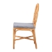 bali & pari Oberon Natural Rattan Dining Chair with Cushion - Handwoven Wicker Bistro Accent Seating with Sunburst Backrest - BSOOberon-Rattan/Light Honey-Cushion-DC