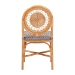 bali & pari Oberon Natural Rattan Dining Chair with Cushion - Handwoven Wicker Bistro Accent Seating with Sunburst Backrest - BSOOberon-Rattan/Light Honey-Cushion-DC