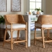 bali & pari Ottis Natural Rattan Counter Stool with Cushion - Handwoven Wicker Kitchen Island or Lounge Seating with Integrated Footrest - BSOOttis-Rattan/Light Honey-Cushion-CS