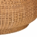 bali & pari Beatriz Natural Rattan Coffee Table : Handwoven Wicker Accent Table with Sculptural Drum Silhouette and Round Tabletop for Living Room or Sunroom - BSOBeatriz-Rattan/Light Honey-CT