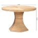 bali & pari Benito Natural Rattan Dining Table - Handcrafted Wicker Table with Hourglass Pedestal Base for Kitchen, Dining Room, or Breakfast Nook - BSOBenito-Wooden/Rattan-Light Honey-DT