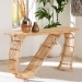 bali & pari Araceli Rattan S-Curve Console Table - Handwoven Wicker Sculptural Accent Table for Living Room or Entryway - BSOAraceli-Rattan/Light Honey-Console Table